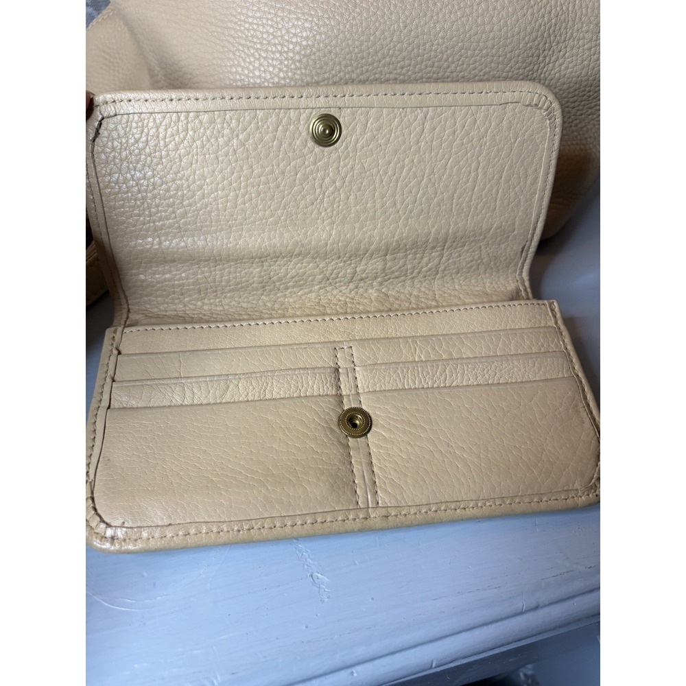 Vintage COACH Beige Leather, Sonoma 2-Way Shoulder Bag + Wallet, 4921 90s USA - Picture 4 of 16
